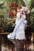 James Tissot The Bunch of Lilacs (nn01) France oil painting artist